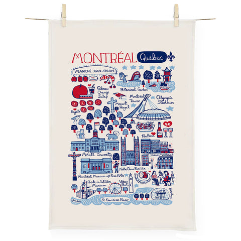 Montreal Cityscape tea towel - custom print only