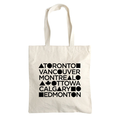 Canadian Cities tote bag 12oz.