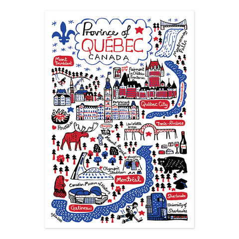 Province of Québec Cityscape postcard