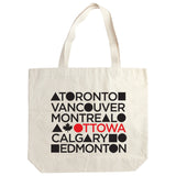 Canadian Cities tote bag 12oz. gusset