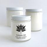 Canada 150 candle with metal lid kraft label
