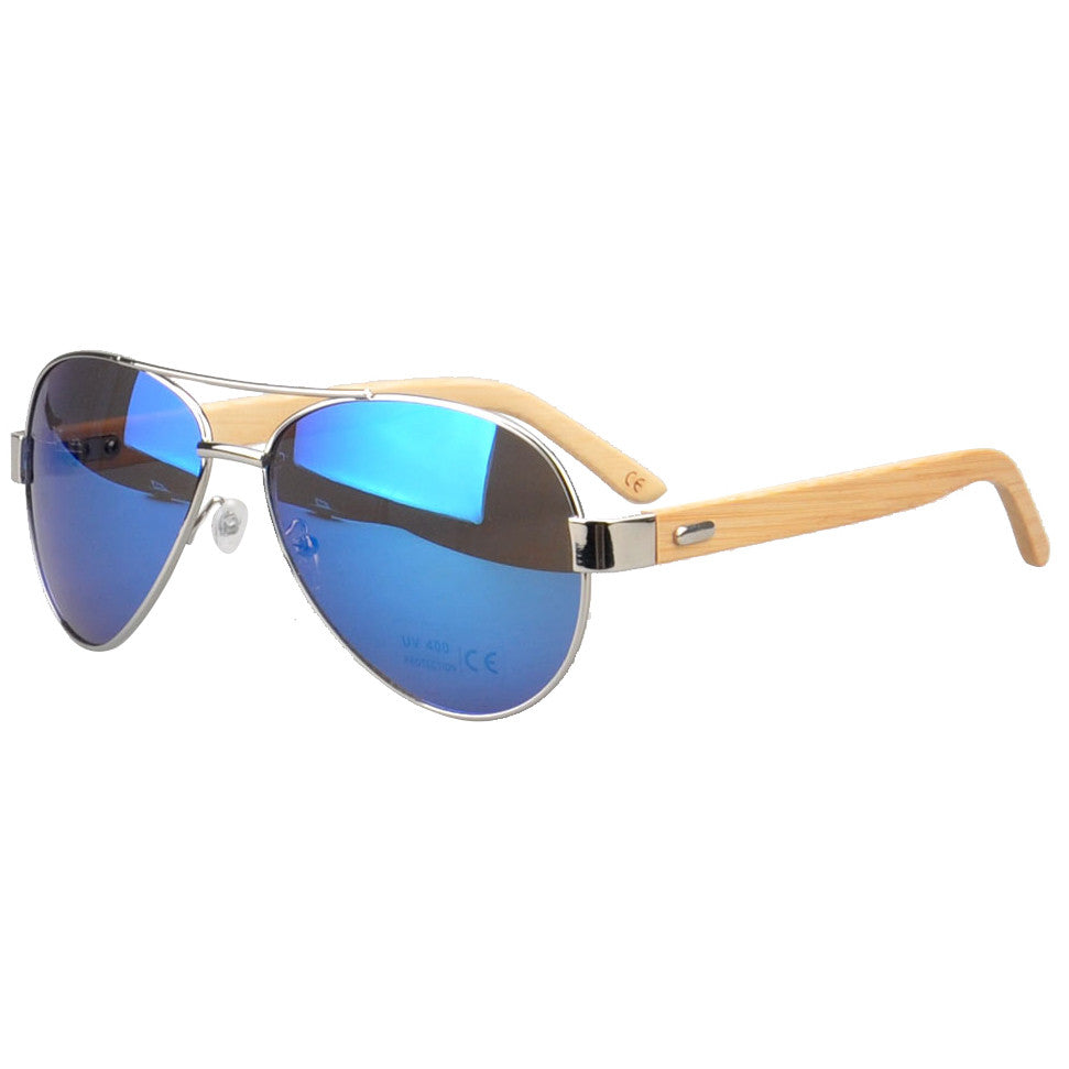 Jacaranda Aviator Sunglasses (Blue mirrored)