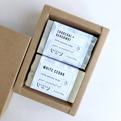 Charcoal Cedarwood soap set