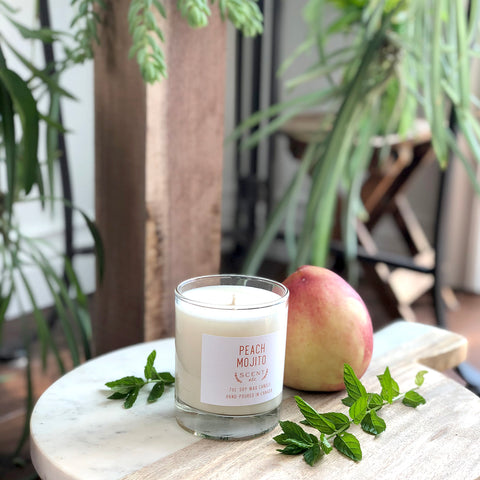 Peach Mojito soy wax candle