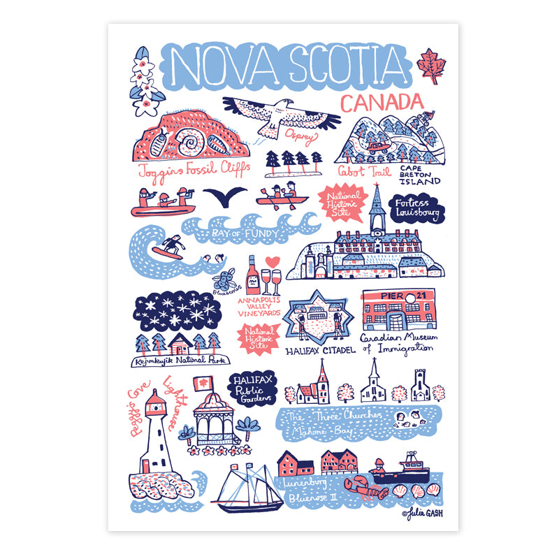 Nova Scotia Cityscape Postcard - singles