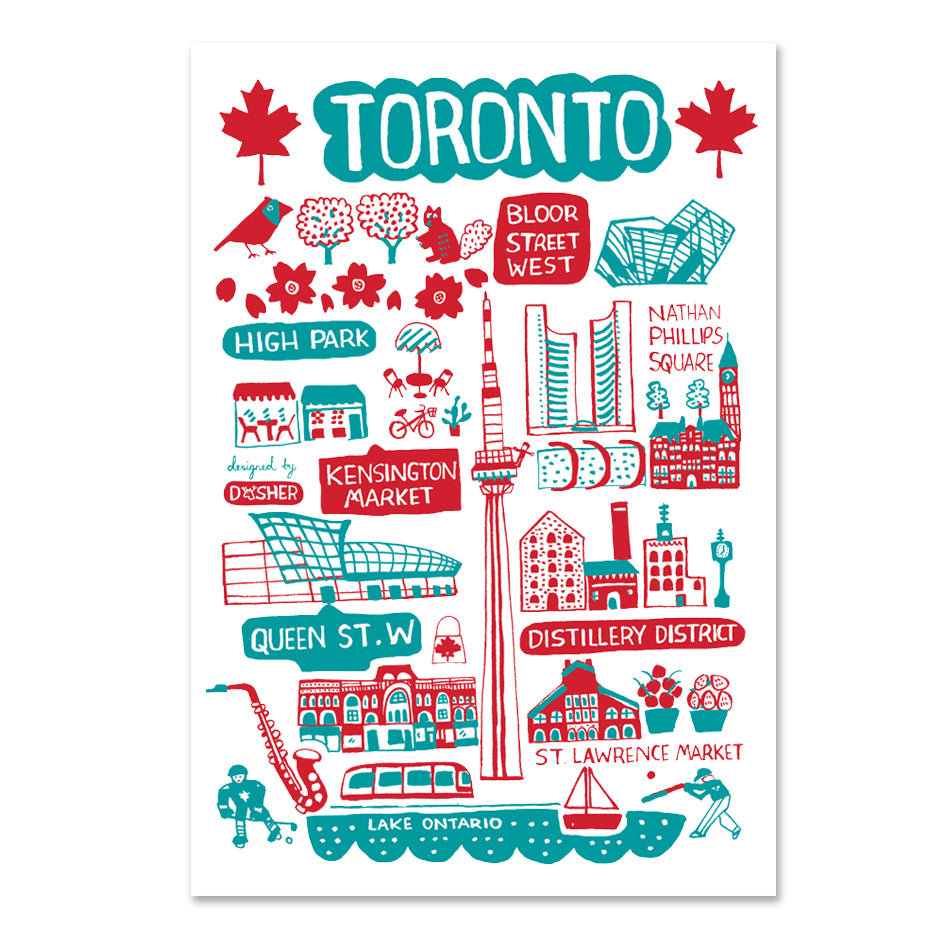 Dasher Toronto Cityscape Postcard - singles