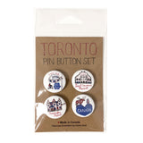Toronto Cityscape pin button set